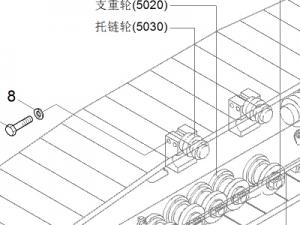 托鏈輪 81EM-10031BG 托鏈輪 韓國現代原廠